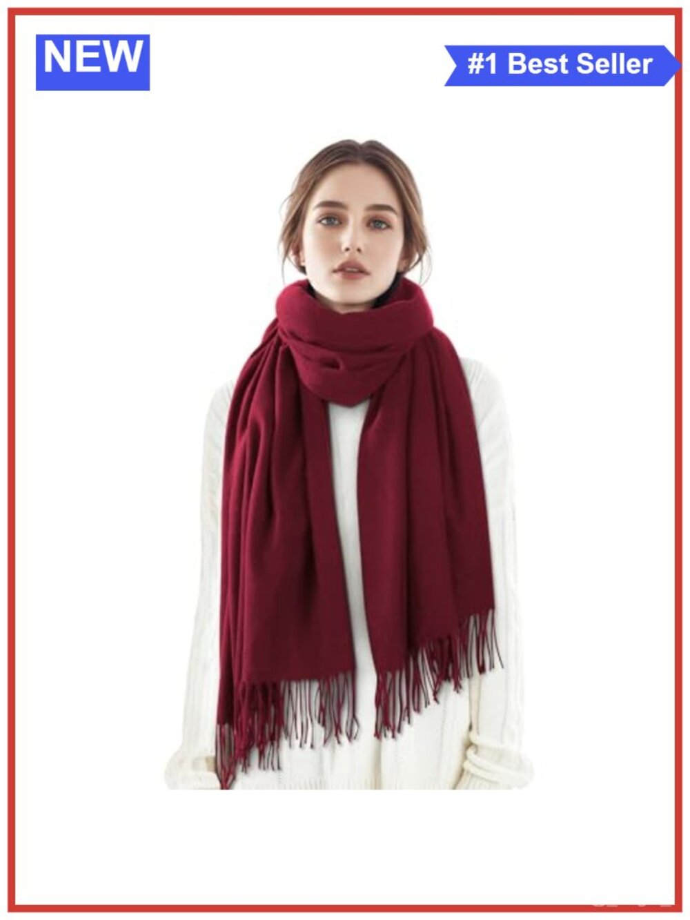 Women's Winter Pashmina Shawl Wrap Long Blanket Scarf Soft Cozy